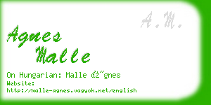 agnes malle business card